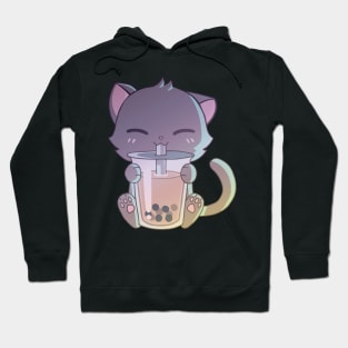 Hazy Bubble Tea Kitty Hoodie